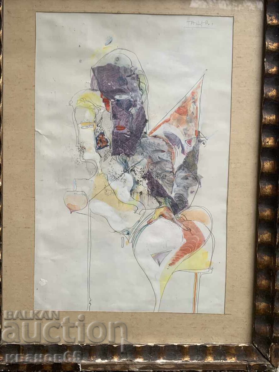 картина , Прегръдка 1 , от Атанас Нацев с цена € 112.48 | 219.99 лв.