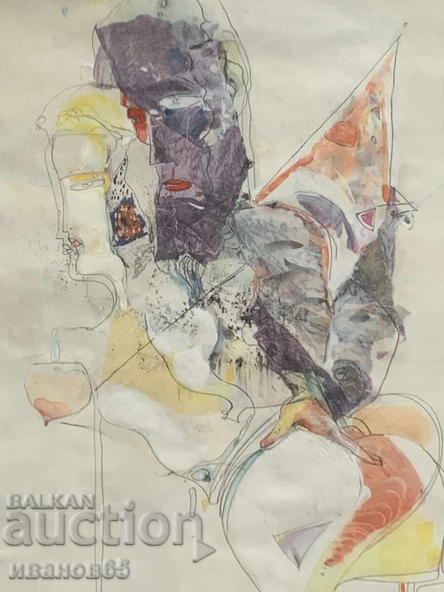 картина , Прегръдка 1 , от Атанас Нацев - 6