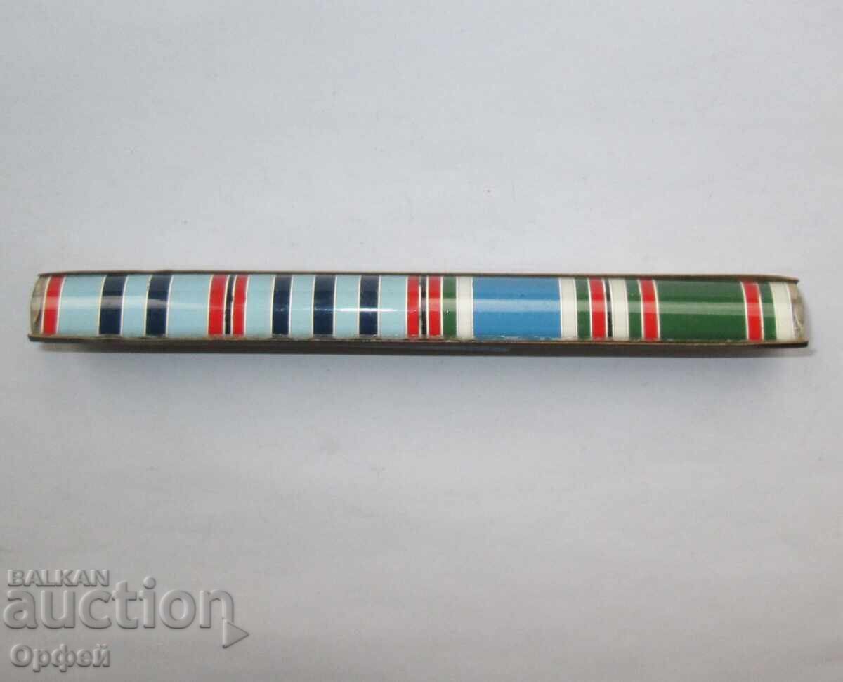 НРБ Соц нагръдна орденска лента колодка за униформа 4 бр. НРБ Соц нагръдна орденска лента колодка за униформа 4 бр.