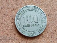 Peru 100 Sol, 1980