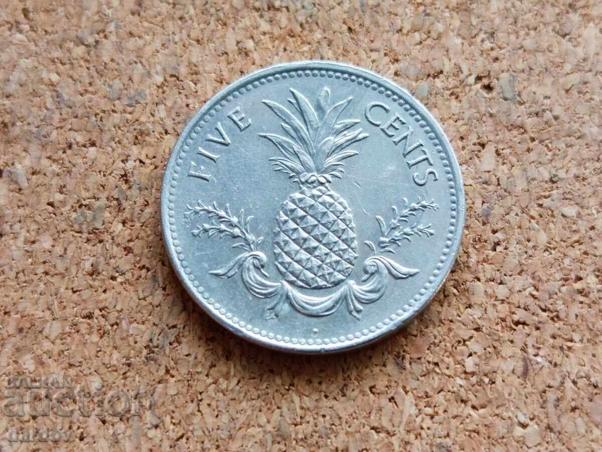 Bahamas, 5 Cents 1998