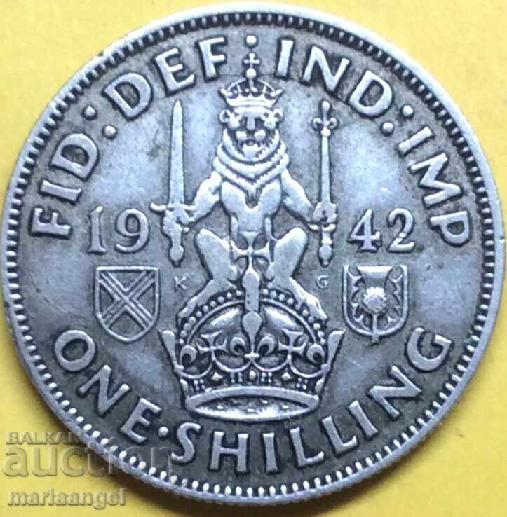 Auction 1 shilling 1942 Great Britain George V SILVER Auction 1 shilling 1942 Great Britain George V SILVER