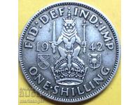 1 șiling 1942 Marea Britanie George V ARGINT