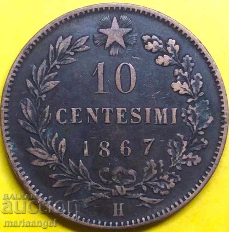 Licitație 10 centesimi 1867 Italia 30mm H - Birmingham Victor Emanuel Licitație 10 centesimi 1867 Italia 30mm H - Birmingham Victor Emanuel