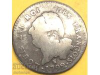 30 sols 1792 France Angel writes Constitution King Louis XVI