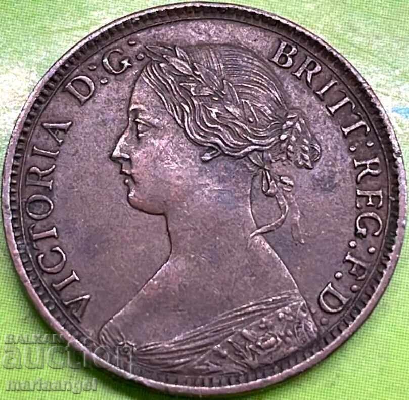 Marea Britanie 1 Farthing 1860 Victoria bronz Marea Britanie 1 Farthing 1860 Victoria bronz