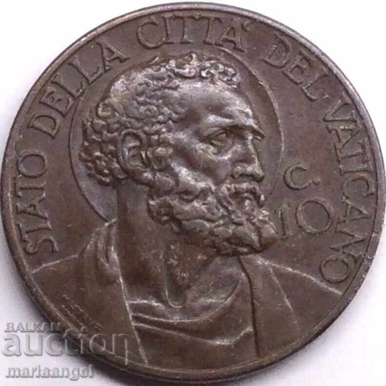 10 чентесими 1933-1934 Ватикана Рим понтифик Пий XI - рядка 10 чентесими 1933-1934 Ватикана Рим понтифик Пий XI - рядка