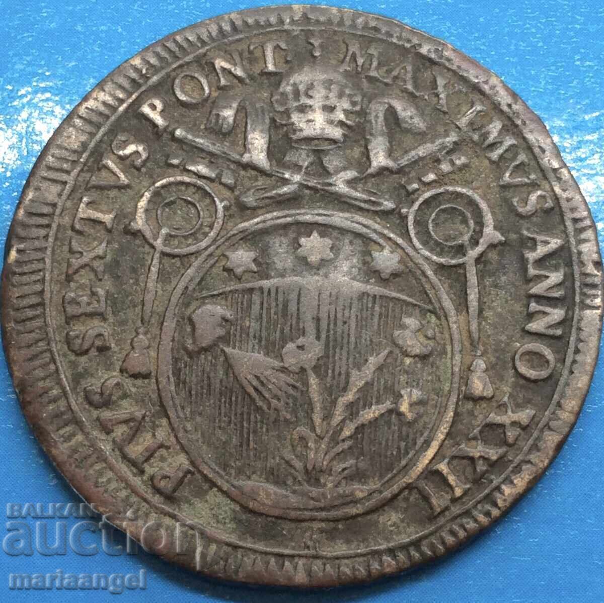 Pius VI 1797 60 baiochi (Sesanta) Vatican 14,47g ΣΠΑΝΙΟ - 6 Pius VI 1797 60 baiochi (Sesanta) Vatican 14,47g ΣΠΑΝΙΟ - 6