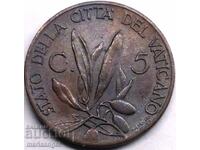 5 чентесими 1933-1934 Ватикана Рим понтифик Пий XI - рядка