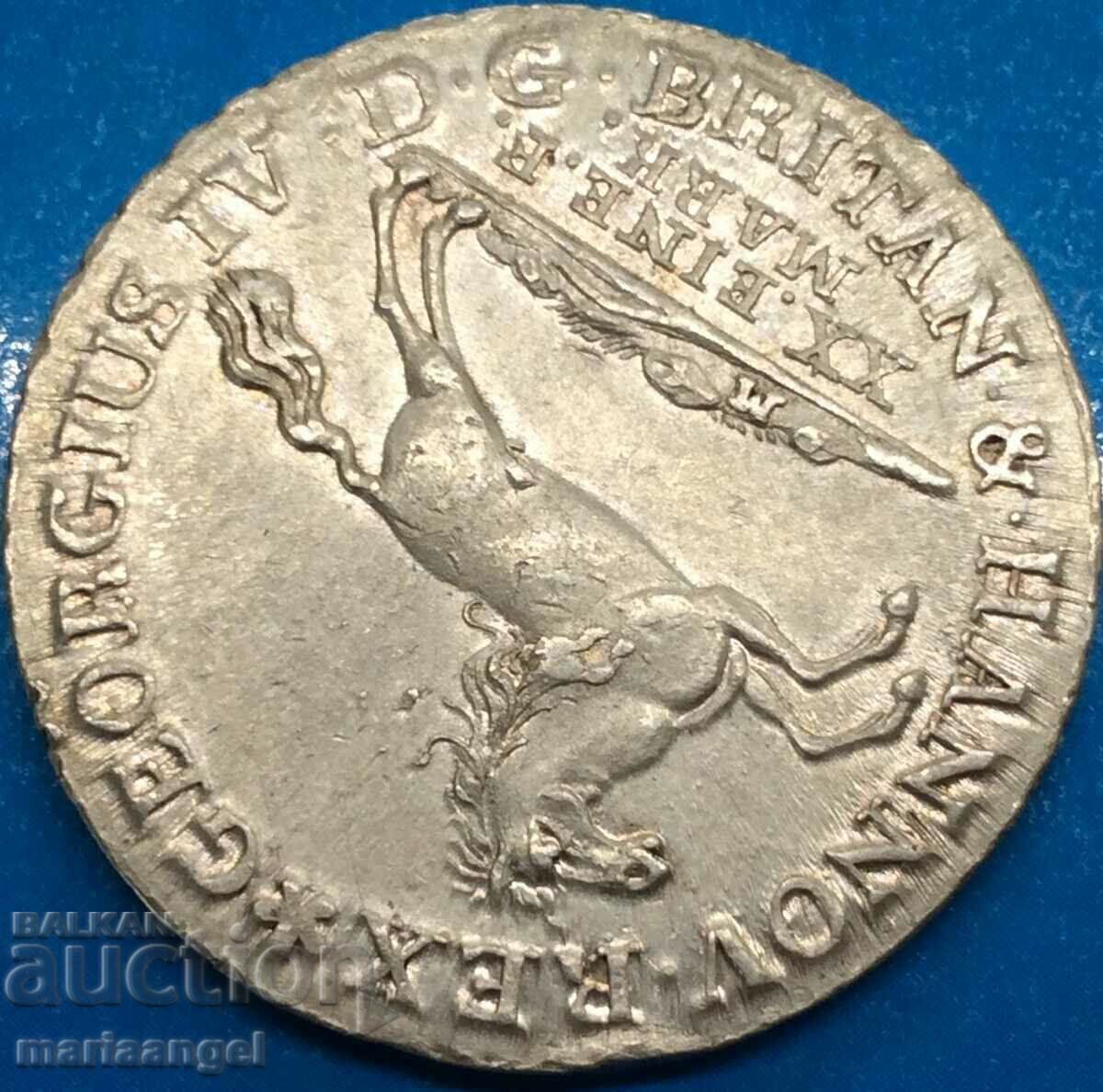 Кралство Хановер 16 гуте гроша 1/3 Талер 1820  Джордж IV - 6