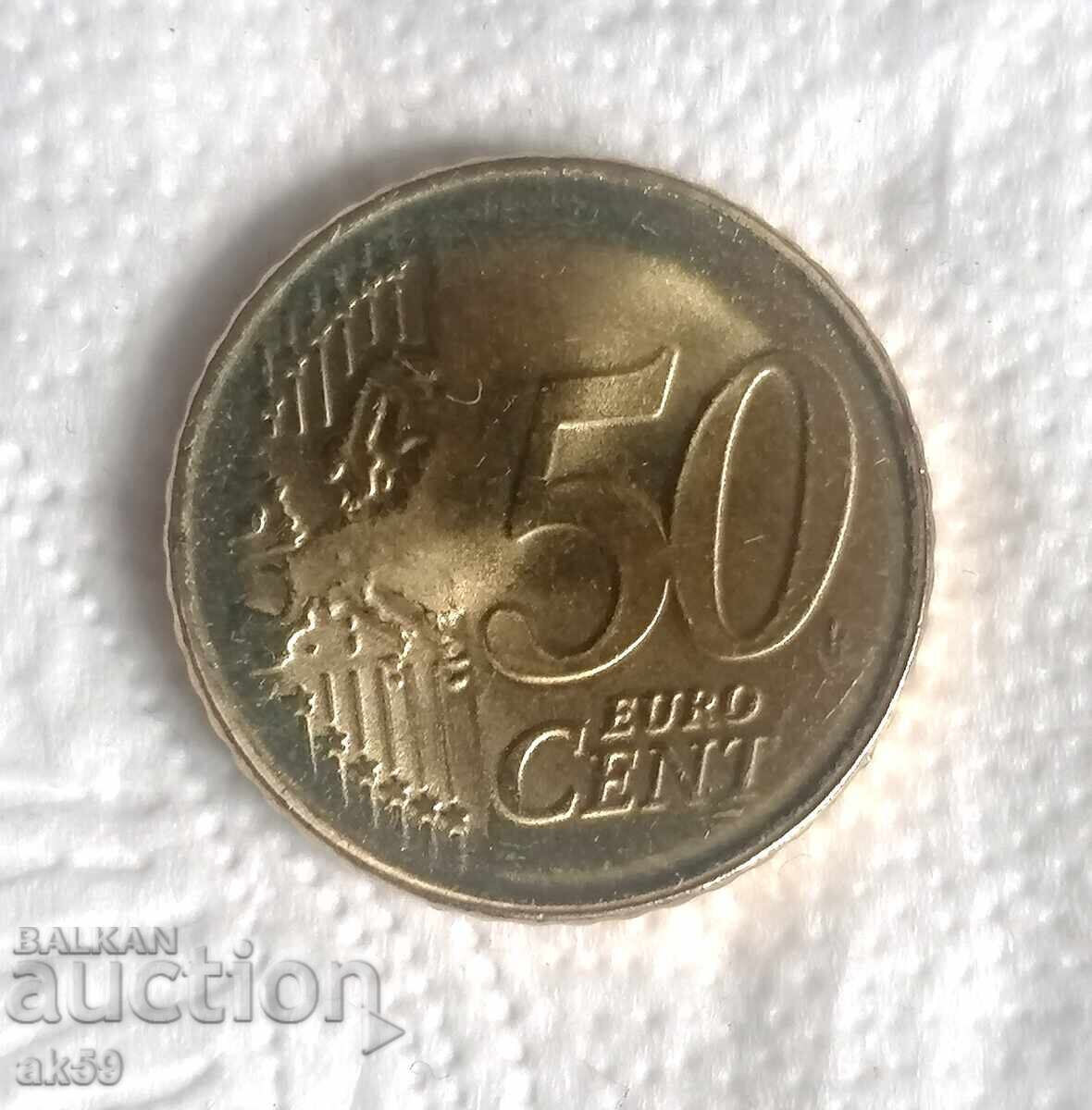 Licitație 50 eurocenți curiozitate