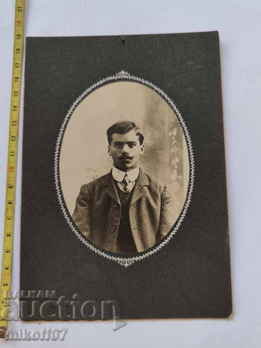 Fotografie pe carton, student, 1907