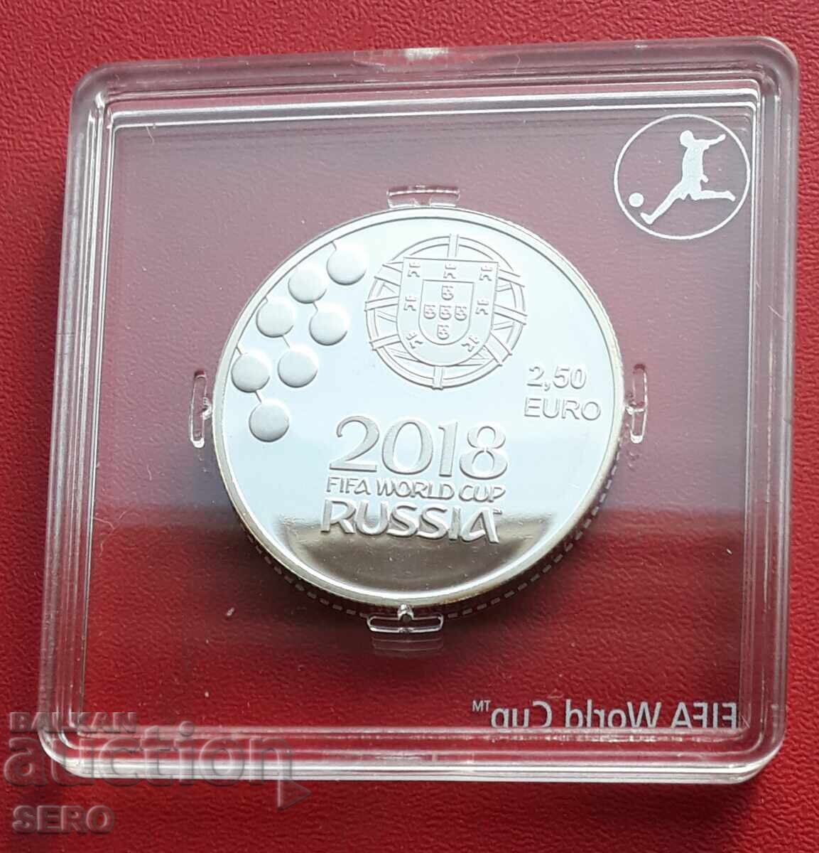 Πορτογαλία - 2,5 ευρώ 2018 - Παγκόσμιο Κύπελλο Ποδοσφαίρου Ρωσίας - ασημένιο με τιμή € 48.00 | 93.88 BGN