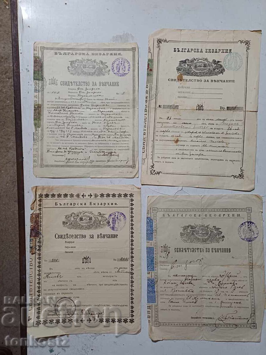 4 buc. Certificate de Căsătorie 4 buc. Certificate de Căsătorie