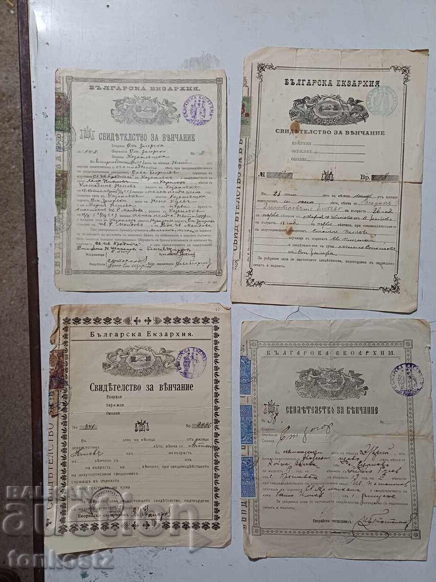 4 buc. Certificate de Căsătorie 4 buc. Certificate de Căsătorie