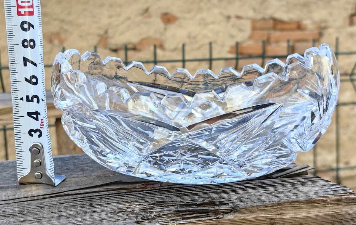 Auction OLD CRYSTAL BOWL FRUIT BOWL Auction OLD CRYSTAL BOWL FRUIT BOWL
