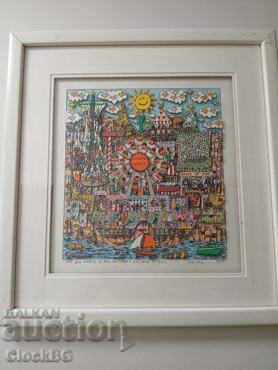 James Rizzi - The Big Apple is Big on Coney Island