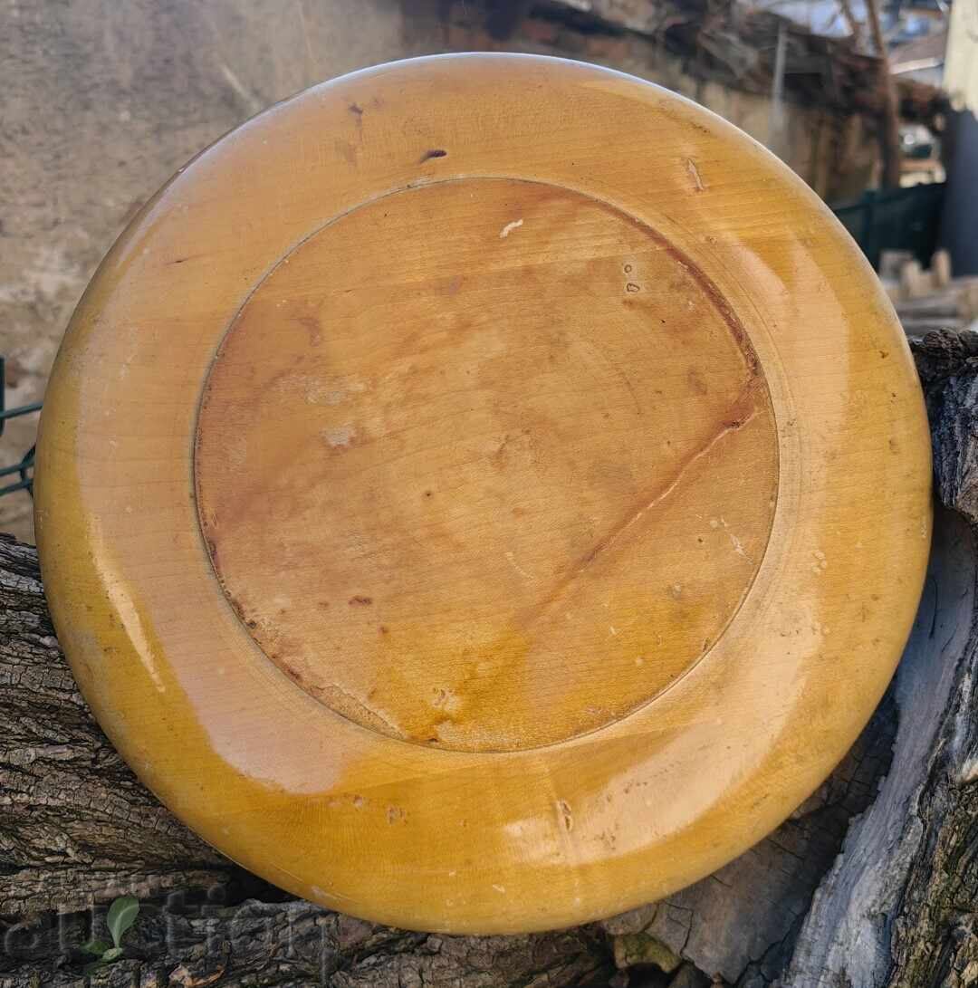 1983 SOCIALIST BULGARIAN SOUVENIR WOOD PYROGRAPHED PLATE - 5