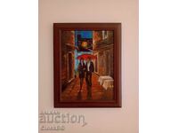 Pictură în ulei pictată manual pe pânză de in