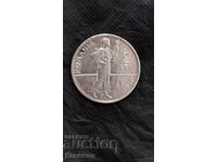 Silver coin from Romania 2 lei 1910