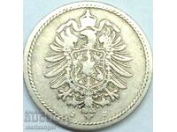 5 Pfennig 1875 J Germany Eagle Reich