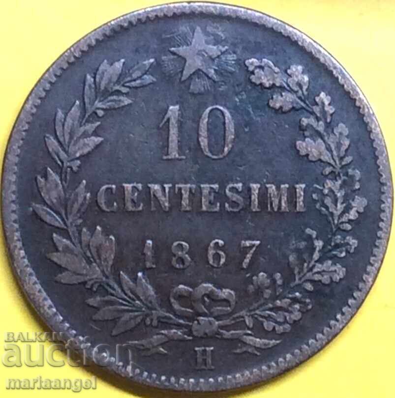 10 Centesimi 1867 Italia 30mm H - Birmingham Victor Emmanuel - 5 10 Centesimi 1867 Italia 30mm H - Birmingham Victor Emmanuel - 5