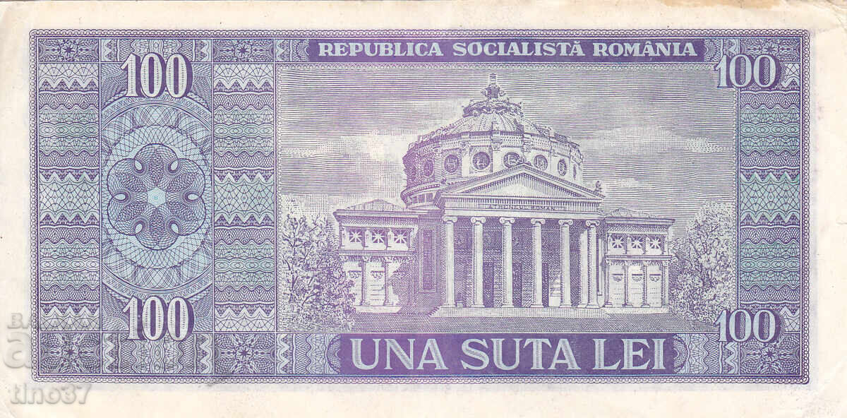 Auction  tino37- ROMANIA - 100 LEI - 1966 - XF