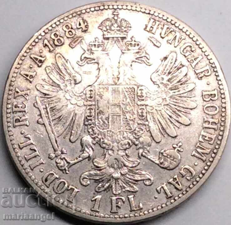 Австрия 1 Флорин 1884 Франц Йозеф сребро - 6