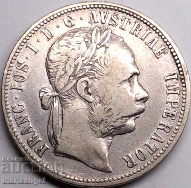 Австрия 1 Флорин 1884 Франц Йозеф сребро - 7