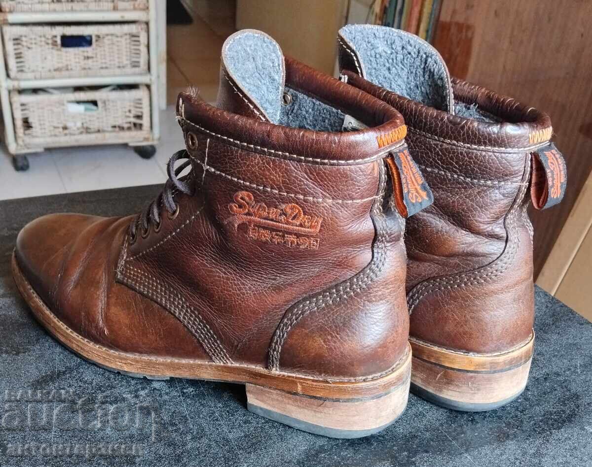 Men's boots, leather, size 42.5, by the brand Superdry - 5 Men's boots, leather, size 42.5, by the brand Superdry - 5