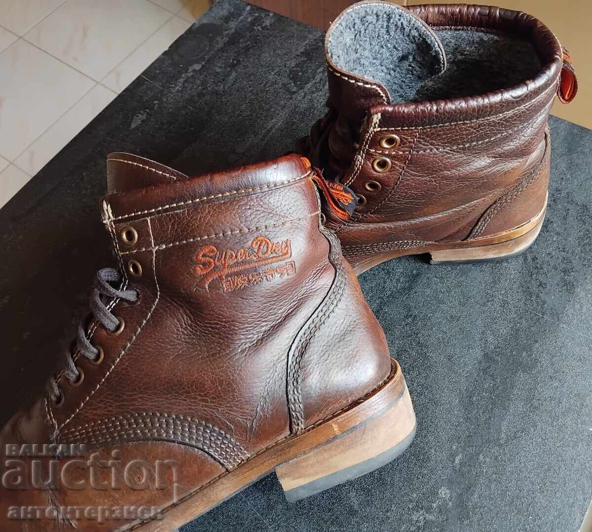 Men's boots, leather, size 42.5, by the brand Superdry - 6 Men's boots, leather, size 42.5, by the brand Superdry - 6
