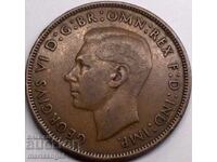 Ηνωμένο Βασίλειο 1 πένι 1945 30 χιλ. Γεώργιος VI χαλκός