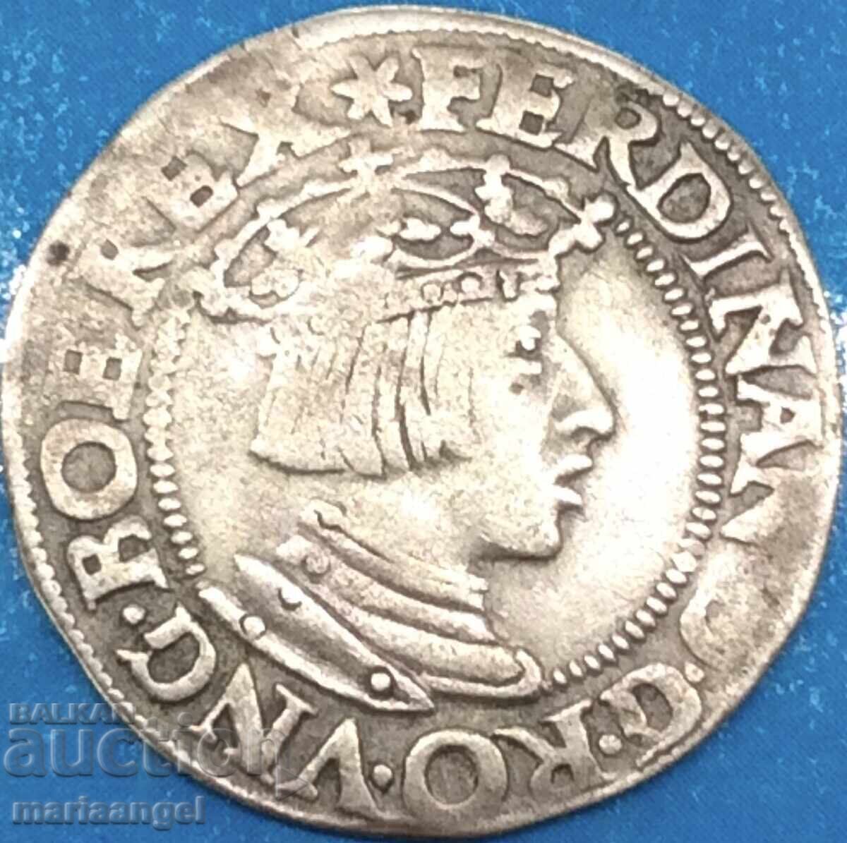 Παράδοση Αυστρία 3 κρόιτσερ 1550 Αετός με 1 κεφαλή Φερδινάνδος