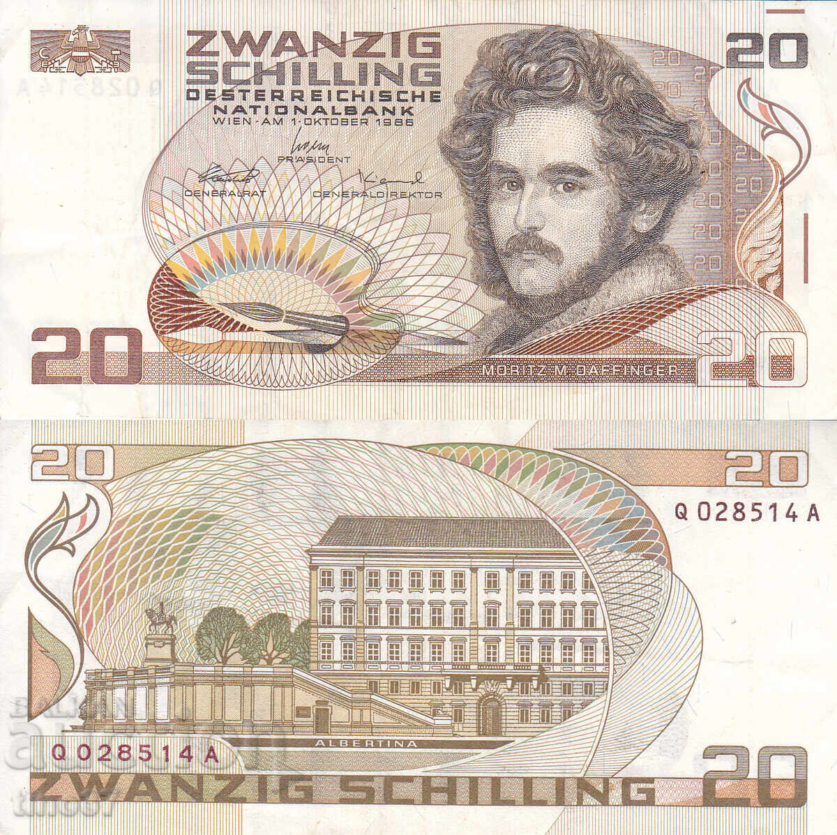 tino37 - AUSTRIA - 20 ȘILINGI - 1986 - VF+