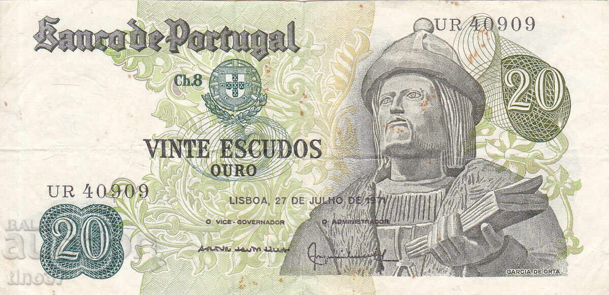 tino37- PORTUGALIA - 20 ESCUDOS - 1971 cu preț € 2.80 | 5.48 BGN tino37- PORTUGALIA - 20 ESCUDOS - 1971 cu preț € 2.80 | 5.48 BGN