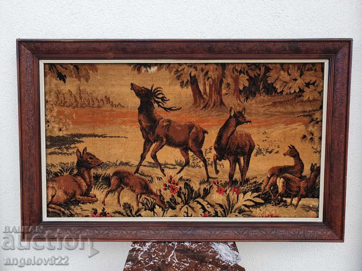 Μεγάλο γκομπλέν σε όμορφο ξύλινο πλαίσιο!!! με τιμή € 0.01 | 0.02 BGN