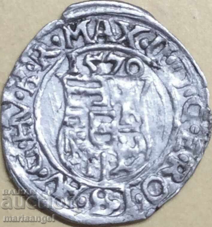 Hungary Denar 1570 Maximilian II Madonna/Coat of Arms Silver with price € 21.00 | 41.07 BGN Hungary Denar 1570 Maximilian II Madonna/Coat of Arms Silver with price € 21.00 | 41.07 BGN
