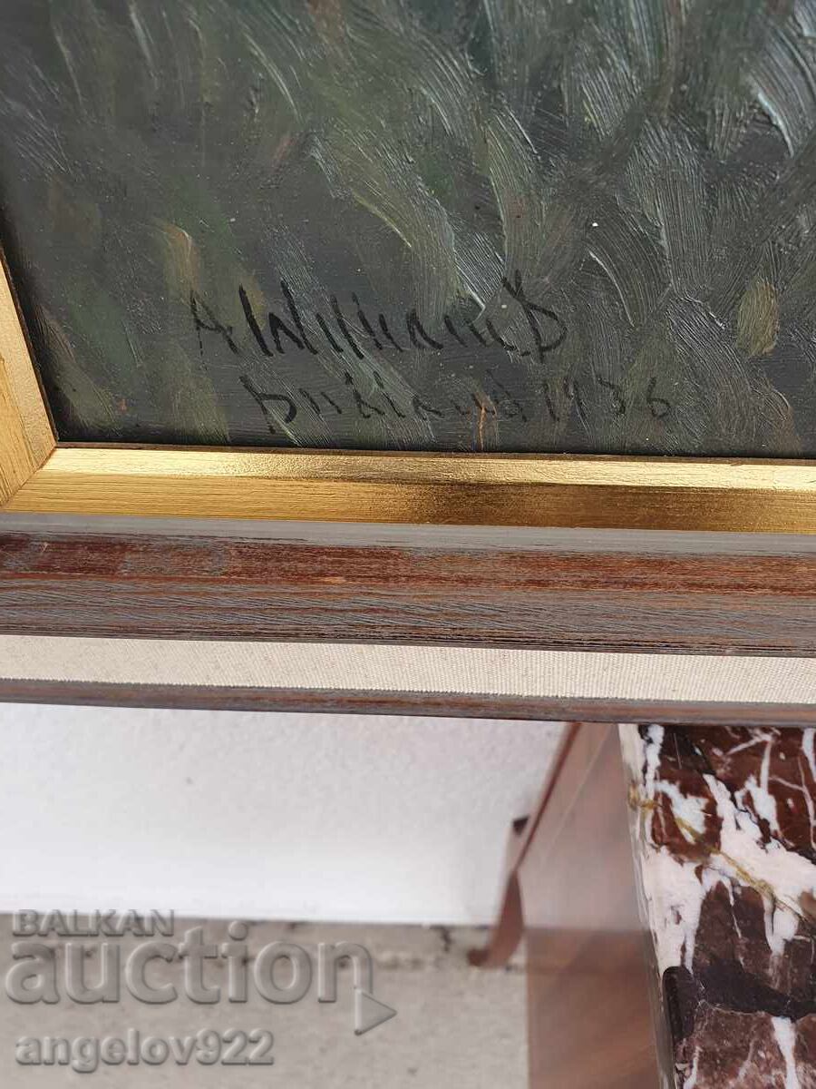 Авторска картина с маслени бои върху фазер!!! - 6