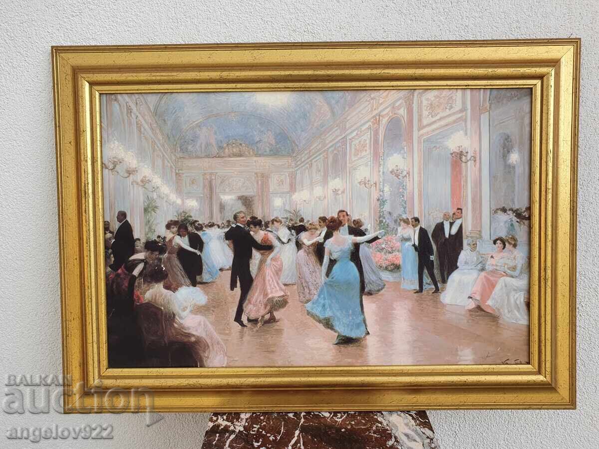 Репродукция на известна картина в красива дървена рамка!!!