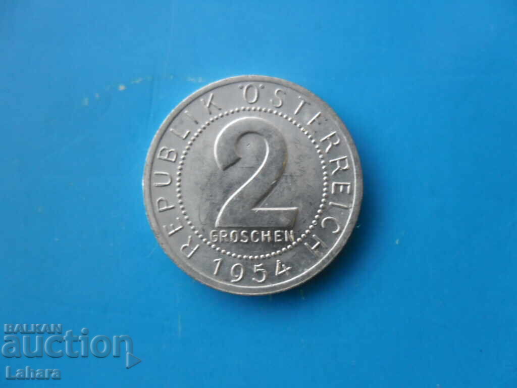 2 groși 1954 Austria