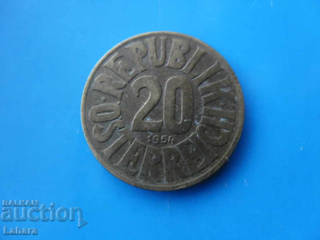 20 Groschen 1954 Austria 20 Groschen 1954 Austria