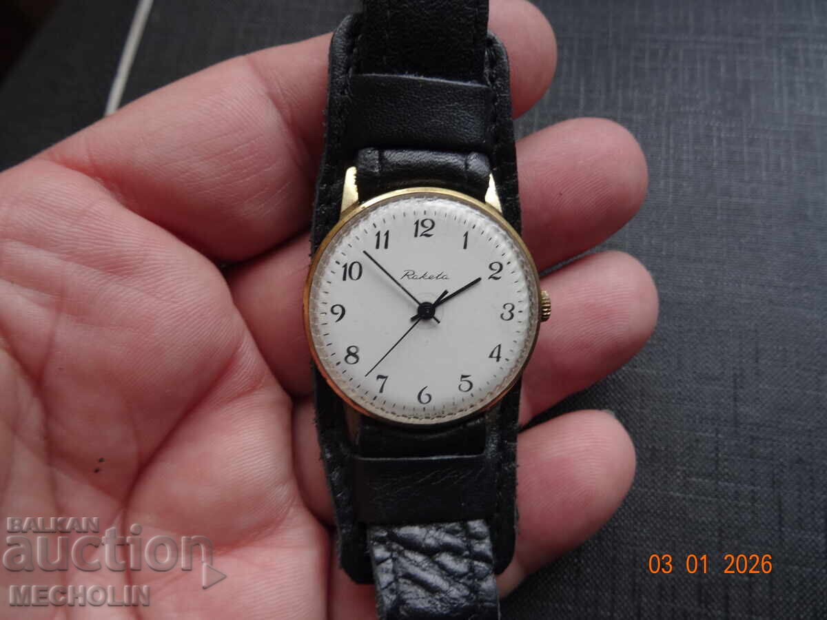 RUSSIAN WATCH RAKETA GOLD-PLATED 1 RUSSIAN WATCH RAKETA GOLD-PLATED 1