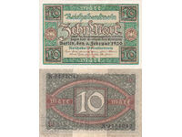 tino37- GERMANIA - 10 TIMBRIE - 1920- VF