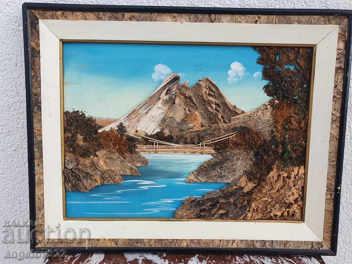 Доставка на Красива картина декупаж върху фазер!!!