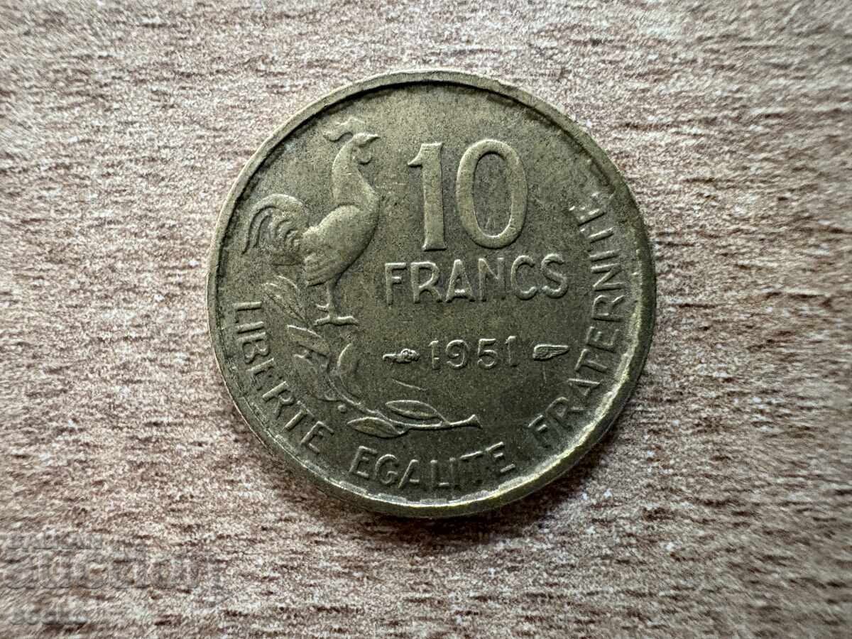 Franța - 10 franci (1951)