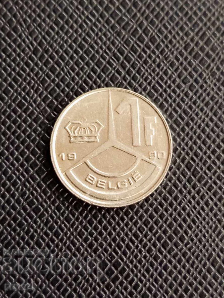 Белгия 1 франк, 1990 г. Белгия 1 франк, 1990 г.