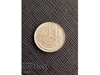 Belgia 1 franc, 1990