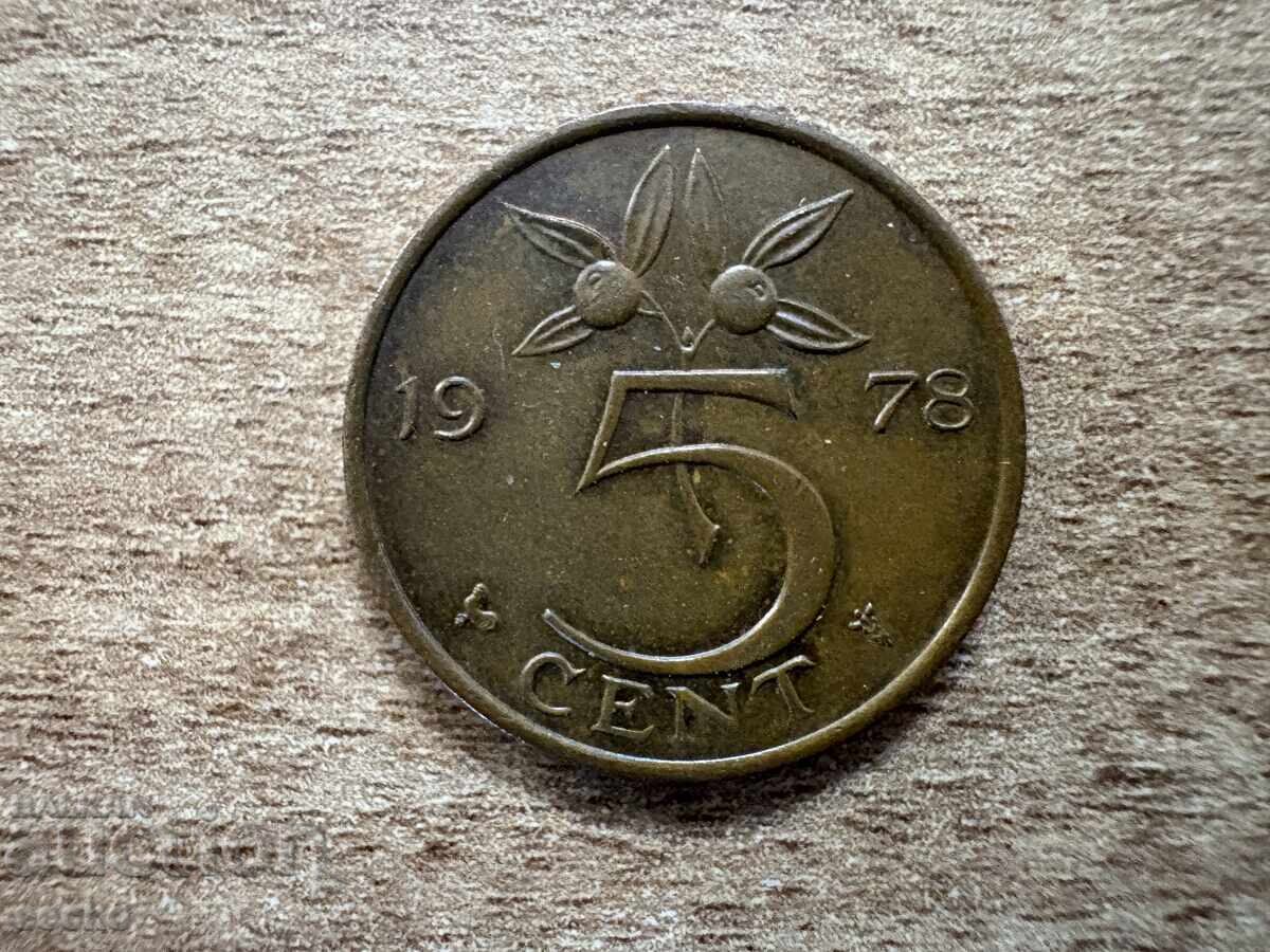 Olanda - 5 cenți (1978) Olanda - 5 cenți (1978)