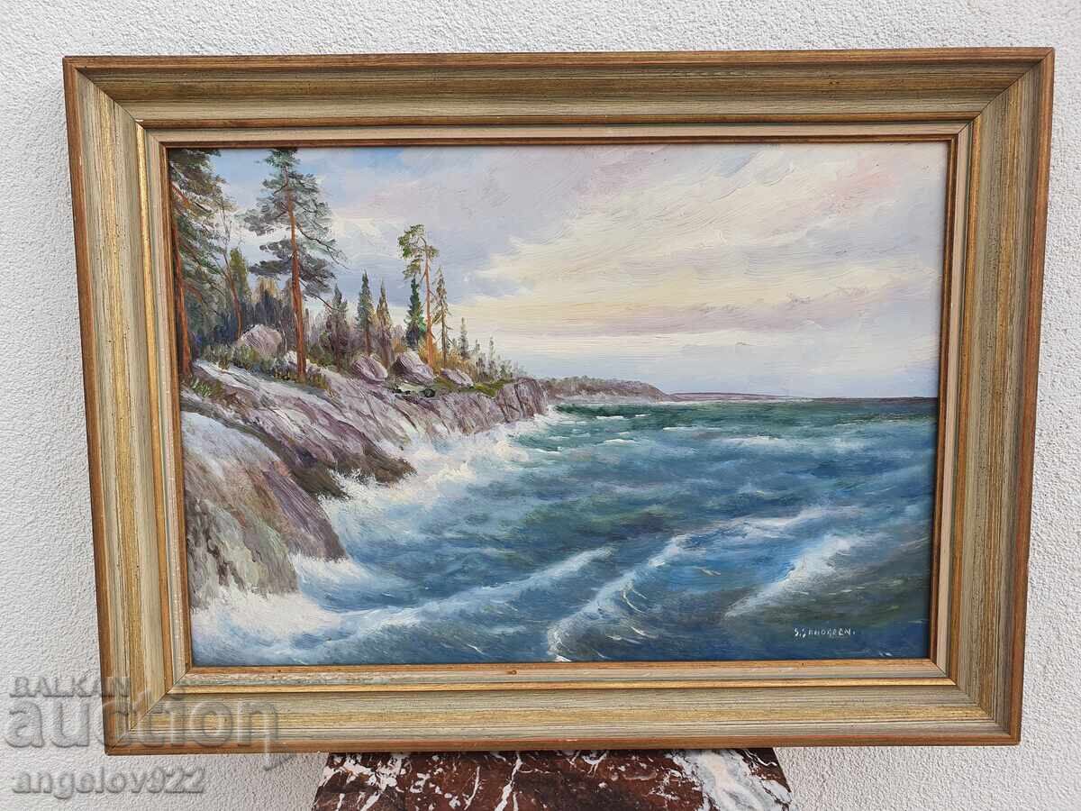 Авторска картина с маслени бои върху фазер!!! с цена € 0.01 | 0.02 лв.