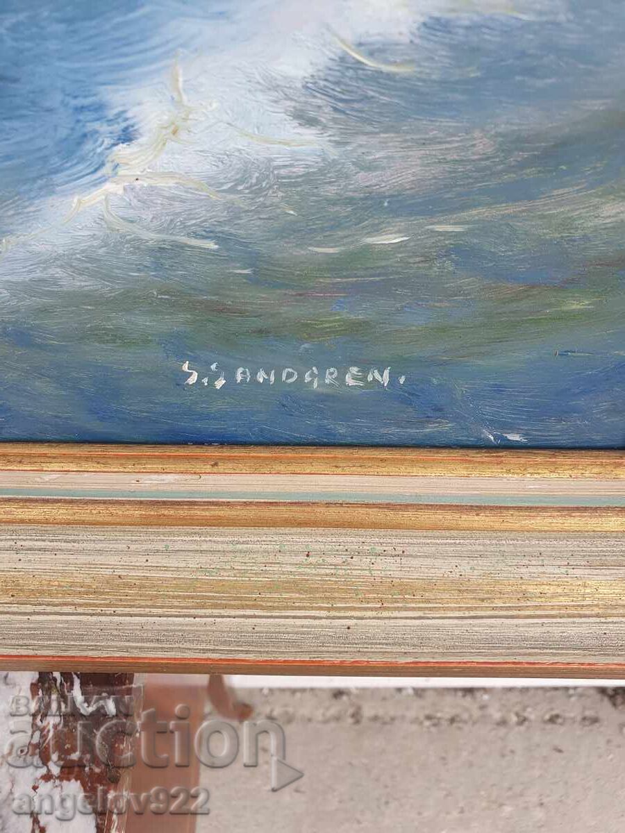 Авторска картина с маслени бои върху фазер!!! - 6